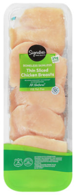 Signature Select Chicken Breast Boneless Skinless Thin Sliced - 2 lb
