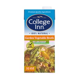 College Inn 40% Less Sodium Garden Vegetable Broth - 32 Oz