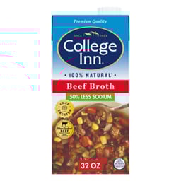 College Inn 50% Less Sodium Beef Broth - 32 Oz