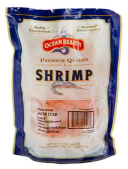 Cooked Large Shrimp 26-30 in each pound BAP4 Certified Sustainable Frozen - 16 oz.