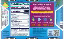 Dole Juice 100% Pineapple Mango - 6-6 Fl. Oz.