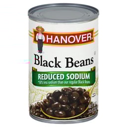Hanover Reduced Sodium Black Beans - 15.5 OZ