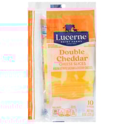Lucerne Cheese Double Cheddar Sliced - 8 OZ