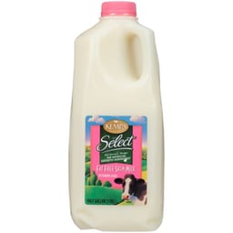 Kemps Select Fat Free Skim Milk - 0.5 Gallon