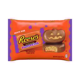 REESE'S Milk Chocolate Snack Size Peanut Butter Pumpkins Halloween Candy Bag - 9.6 Oz