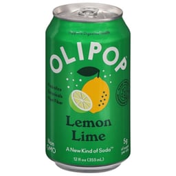 OLIPOP Lemon Lime Prebiotic Soda Can - 12 Fl. Oz.