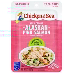 Chicken of the Sea Low Sodium Wild Caught Alaskan Pink Salmon in Spring Water Packet - 2.5 Oz