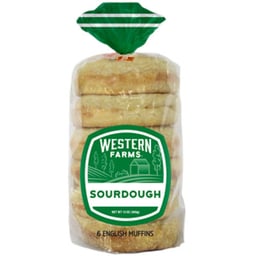 Western Farms Sourdough English Muffins - 13 OZ