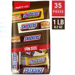 Snickers Milk Chocolate Candy Bars Fun Size Variety Pack Party Size Bulk Bag - 24.02 Oz