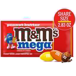 M&M's Mega Peanut Butter Chocolate Candy Share Size - 2.83 Oz