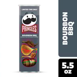 Pringles Potato Crisps Chips Lunch Snacks Bourbon BBQ - 5.5 Oz