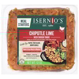 Isernios Chipotle Lime Diced Chicken Thighs 12oz - 12 OZ