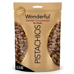 Wonderful No Shell Sweet Cinnamon Pistachios - 5.5 OZ