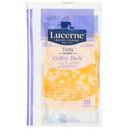 Lucerne Thin Sliced Colby Jack Cheese 6.84 Oz - 6.84 OZ