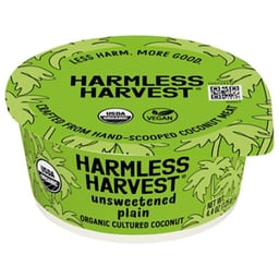 Harmless Harvest Organic Dairy-Free Unsweetened Plain Coconut Yogurt - 4.4 Oz