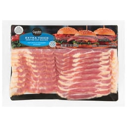 Signature Select Center Cut Extra Thick Hickory Smoked Bacon P12 12 Oz - 12 OZ