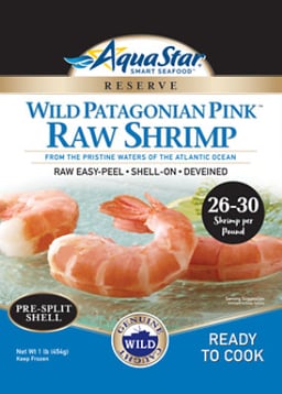 Aqua Star Pink Patagonian Shrimp 26-30 Count Raw Wild 16 Oz - 16 OZ