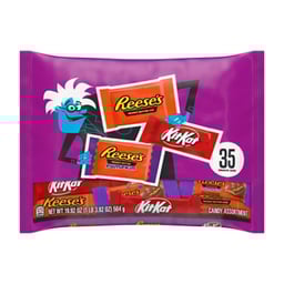 KIT KAT and REESE'S Assorted Milk Chocolate Snack Size Halloween Candy Bag - 19.92 Oz