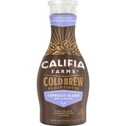 Califia Farms Pure Black Espresso Blend Cold Brew Coffee 48 Fl Oz - 48 FZ