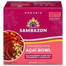 Sambazon Acai Bowl Raspberry Strawberry - 6.1 OZ