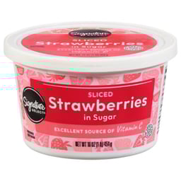 Signature Select Sliced Strawberries In Sugar 16 Oz - 16 OZ