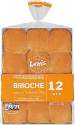 Lewis Bake Shop Brioche Dinner Rolls 12 Count - 12 OZ