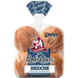 Aunt Millies Bakehouse Artisan Style Brioche Hamburger Buns 8ct - 20 OZ