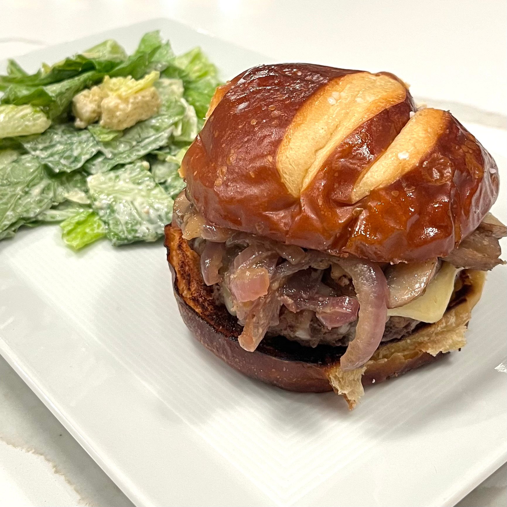 Caramelized Onion & Mushroom Cheeseburgers