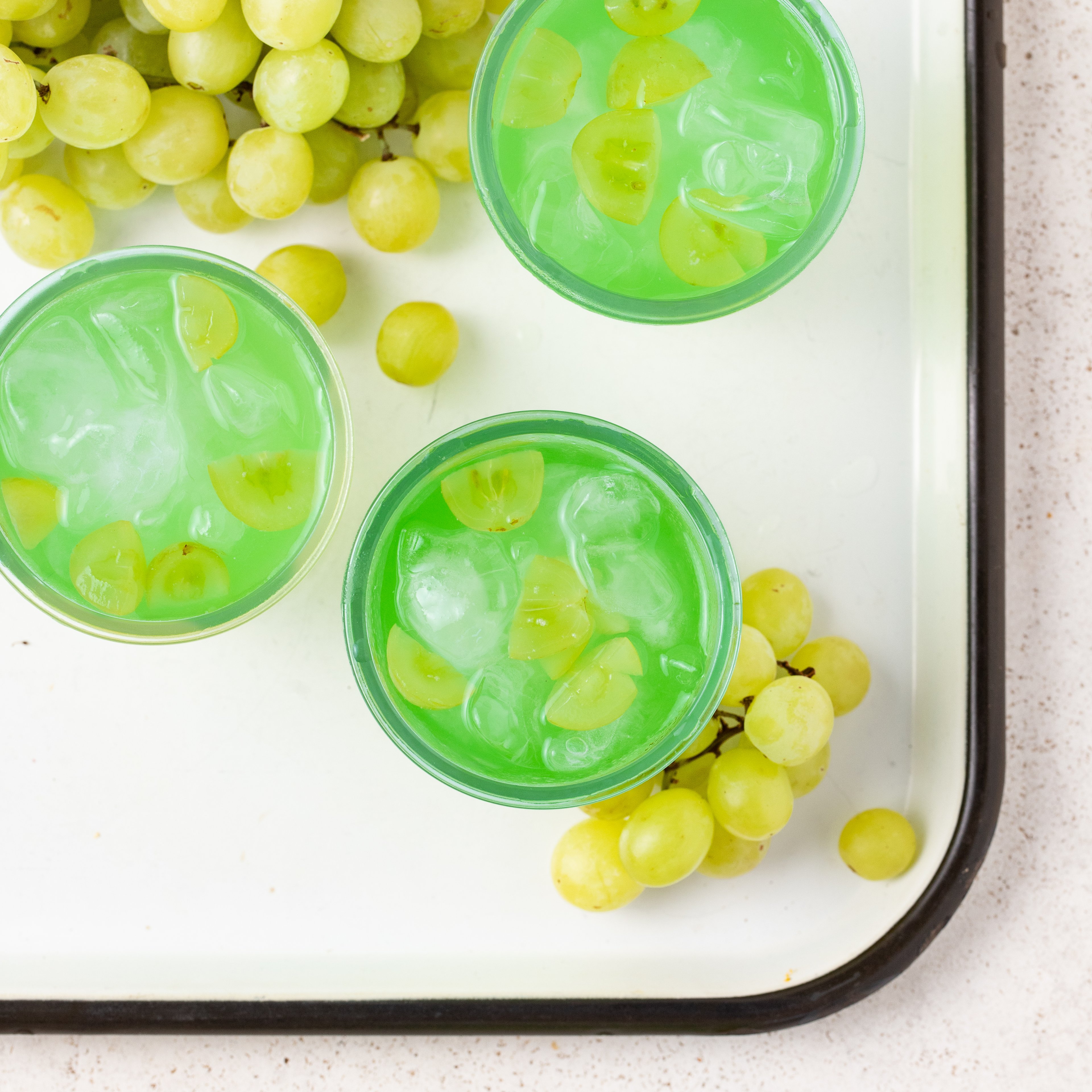Green "Monster" Pineapple-Grape Punch for Kids