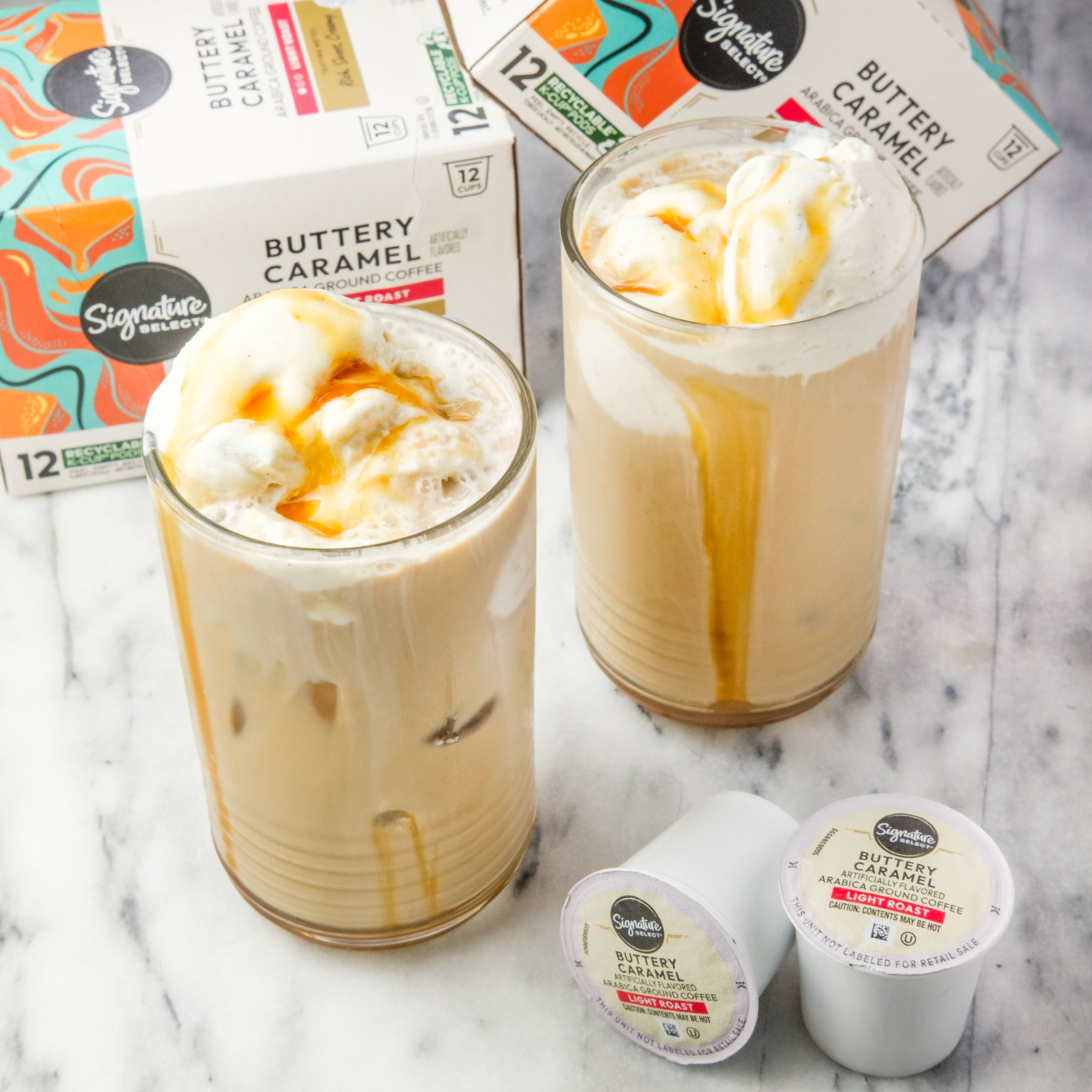 Buttery Caramel Coffee Float with Vanilla Ice Cream
