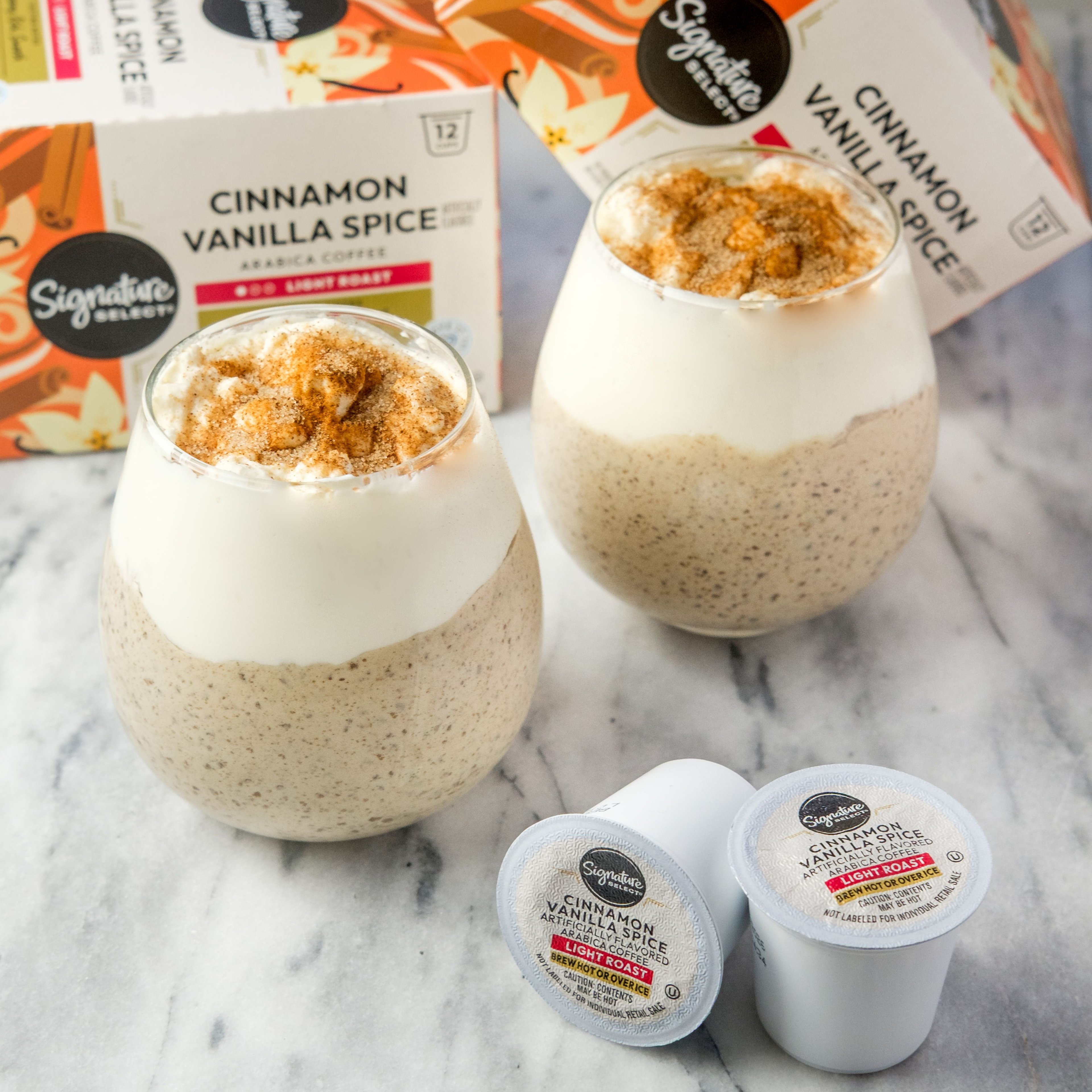 Cinnamon Vanilla Spice Coffee Mousse with Whipped Cream