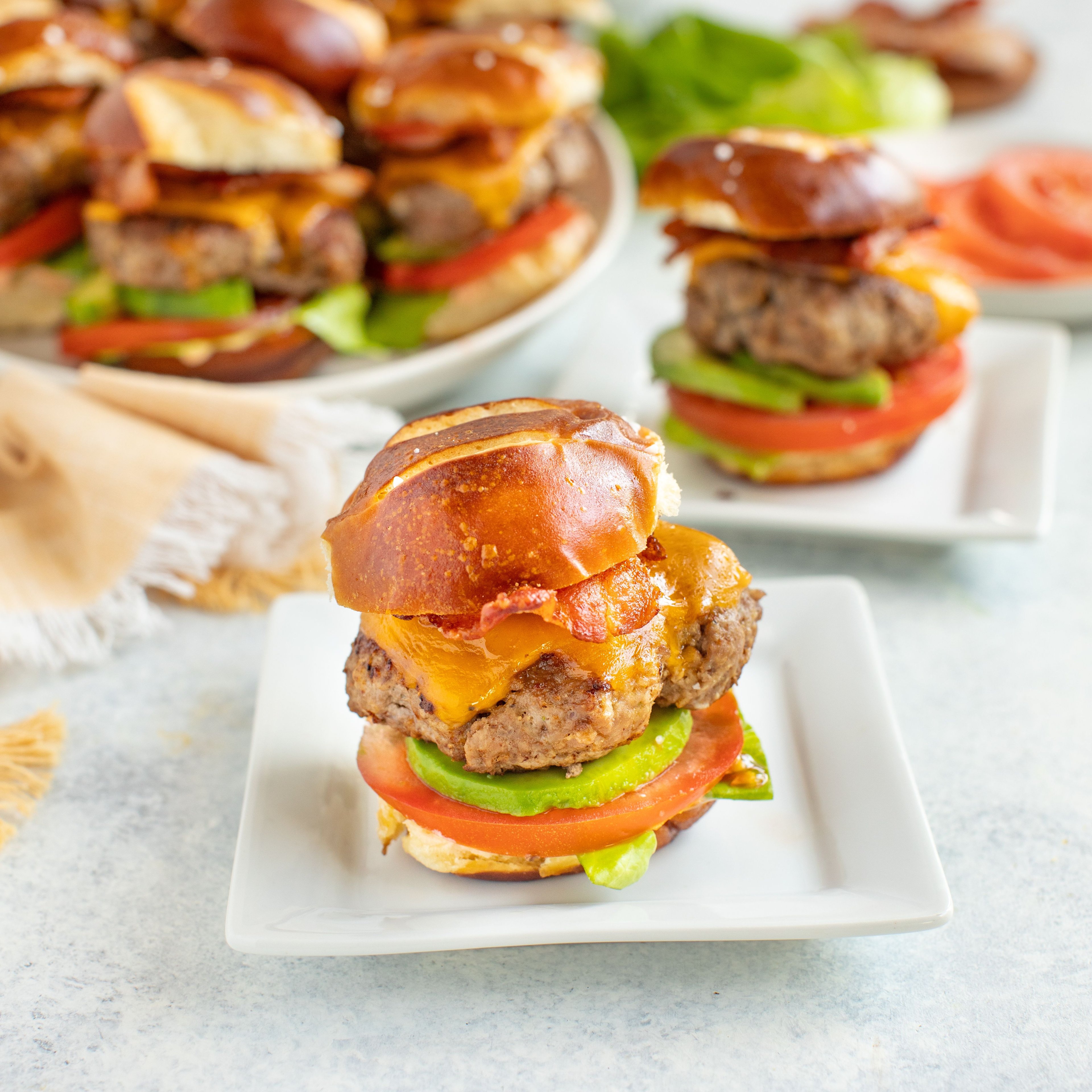 "BLAT" Beef Cheeseburger Sliders with Special Sauce