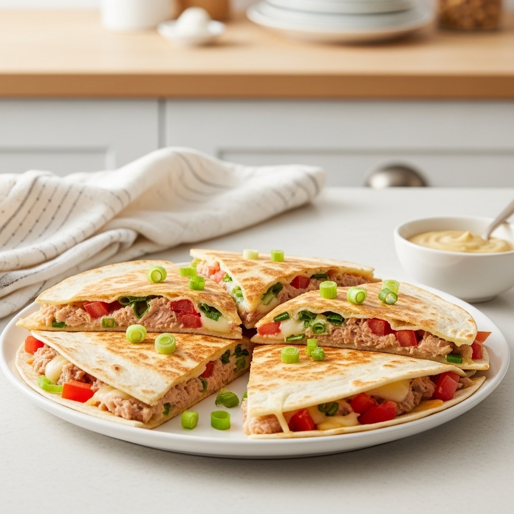 Harvarti Tuna Melt Quesadilla