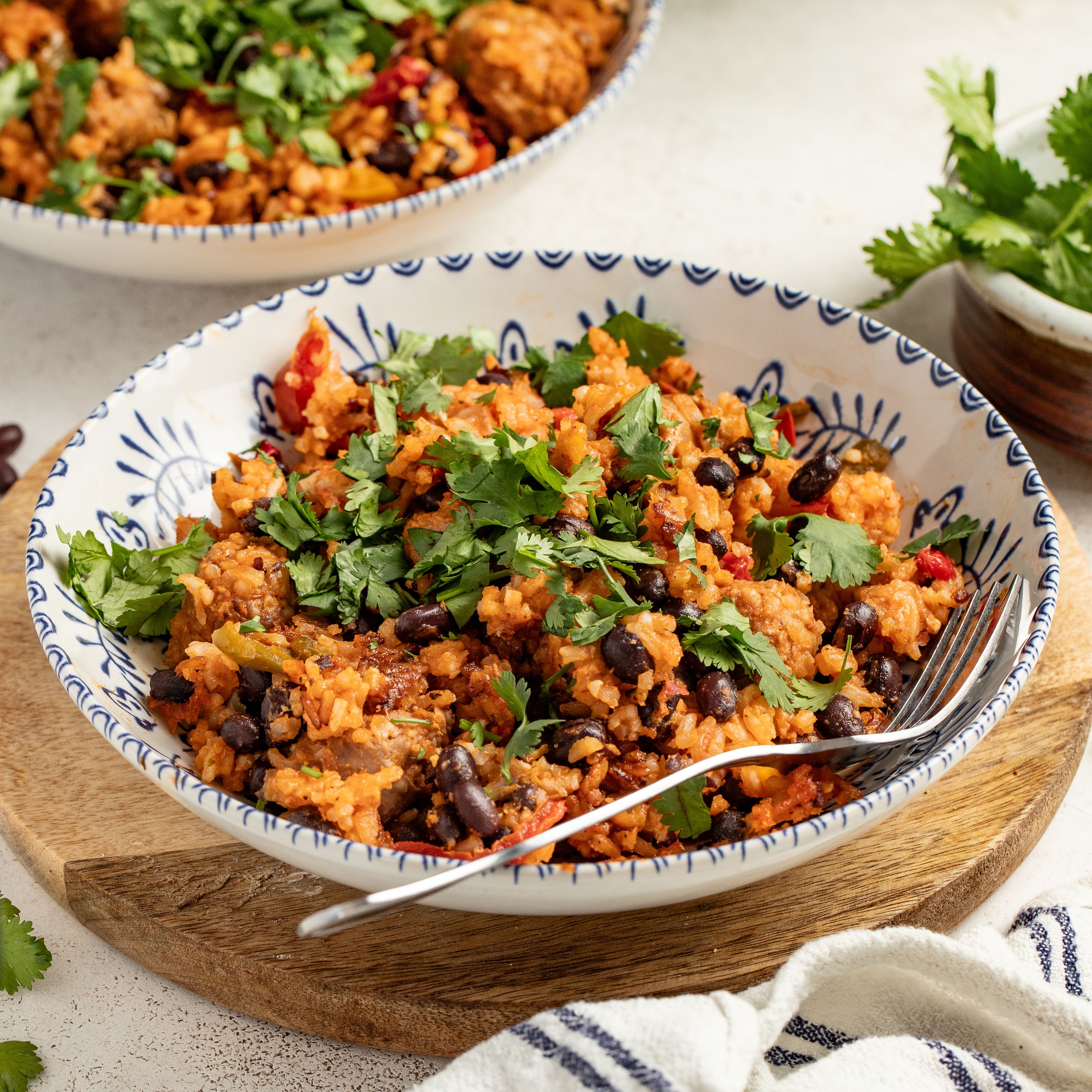 Easy Pressure Cooker Cuban Black Beans with Chicken Sausage, Bell Pepper & Rice