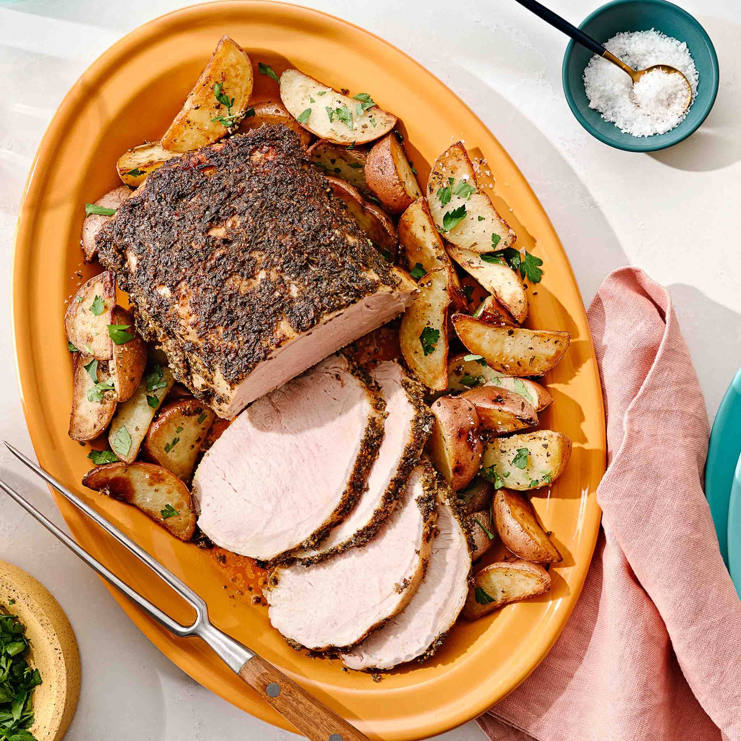 Balsamic Rosemary Pork Loin with Roasted Potatoes by National Pork Board