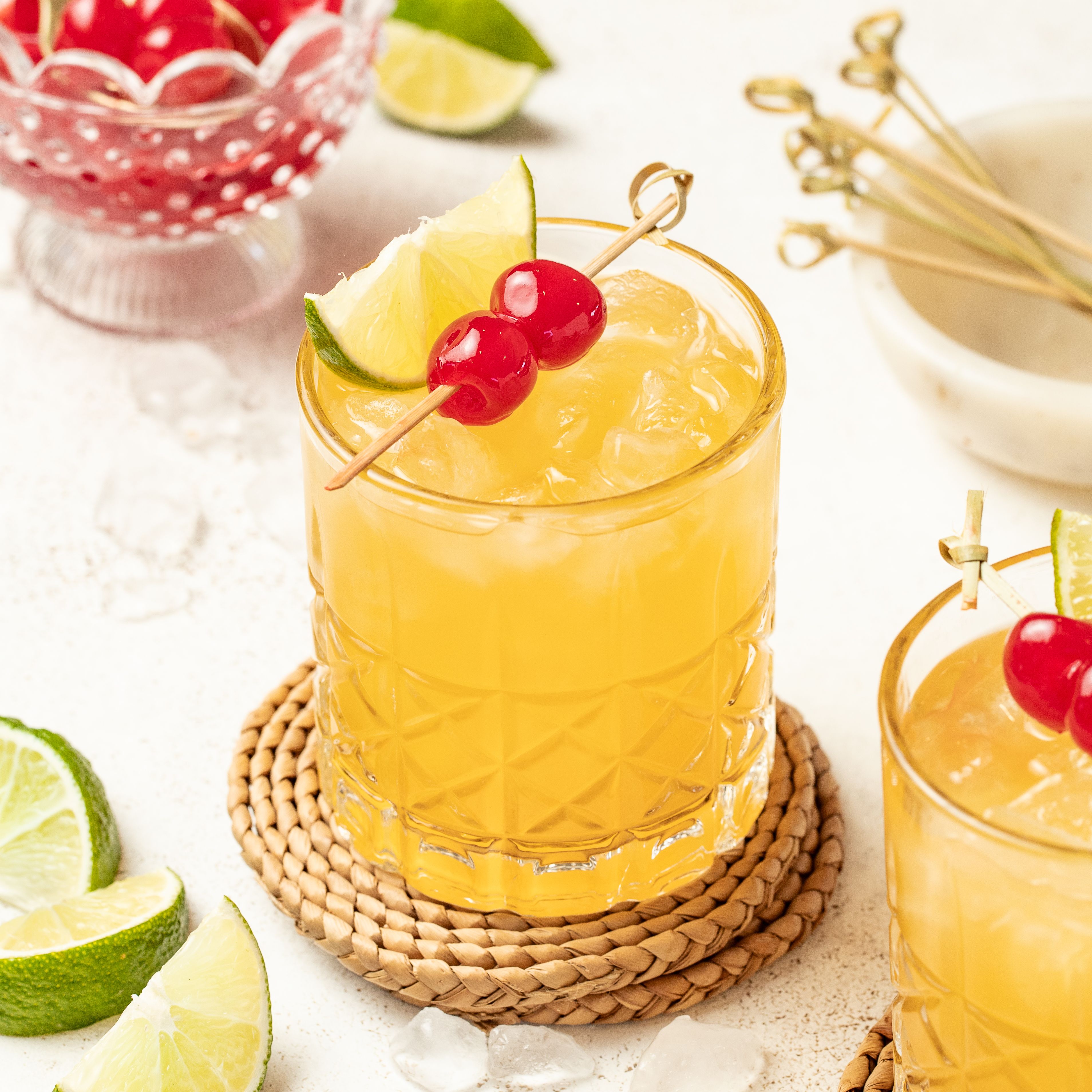Mai-Tai with Golden Rum, Lime & Orange