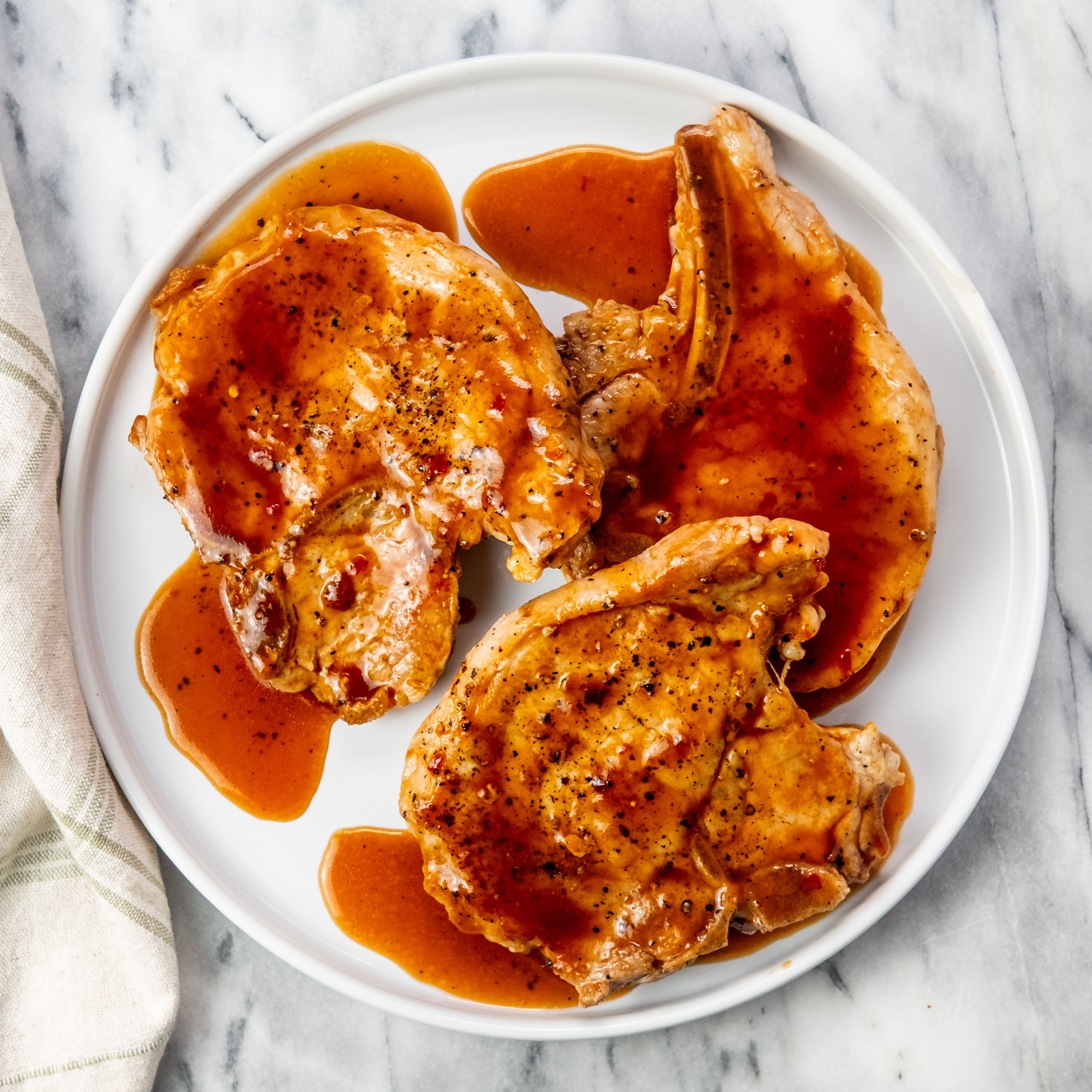 Seared Bone-In Pork Chops with Root Beer Glaze