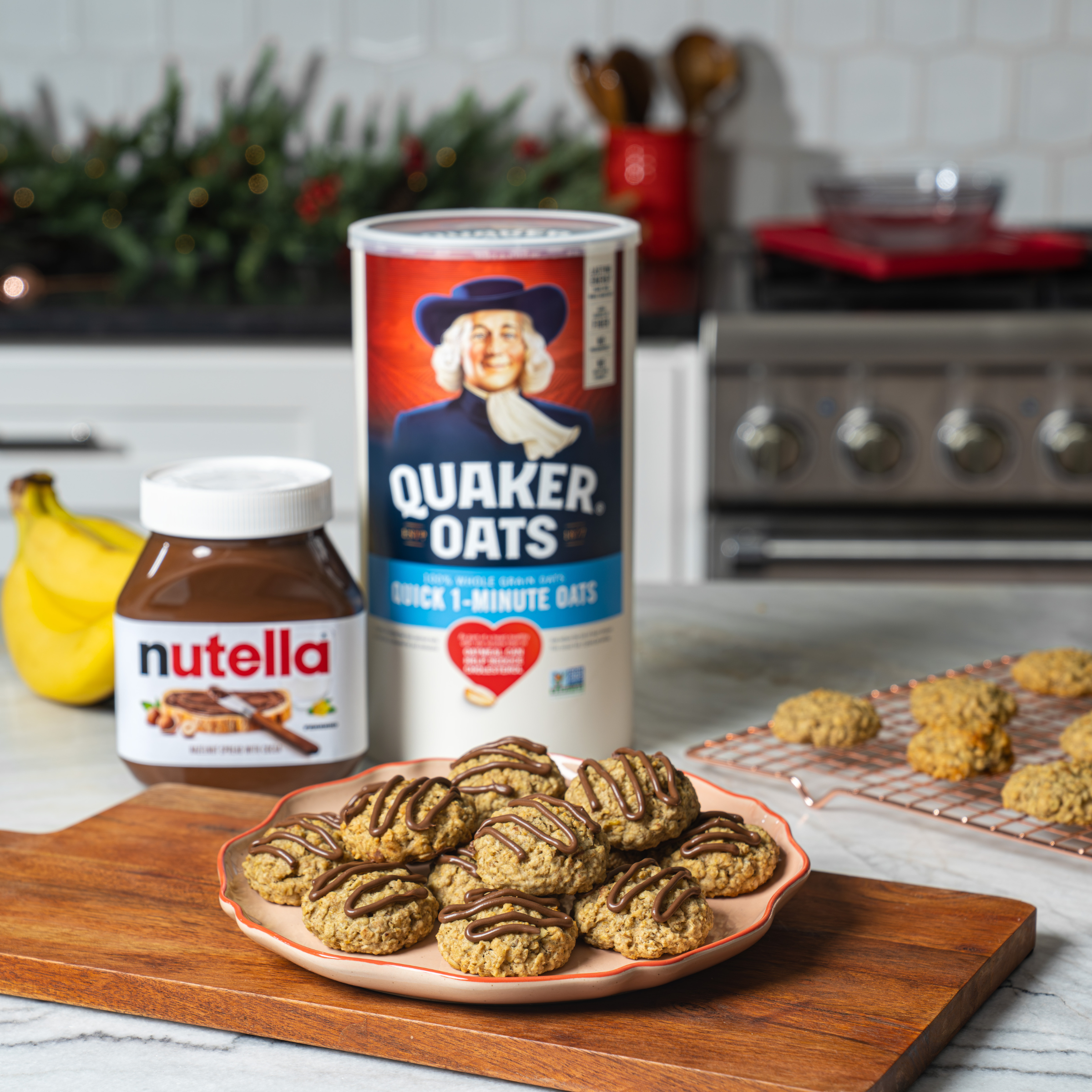 Banana Oat Cookies by Quaker® & Nutella® 