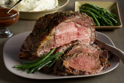 Beef Rib Roast with Chocolate-Port Sauce and Goat Cheese Potatoes