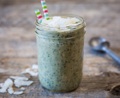 Coconut Kale Ice Cream Smoothie