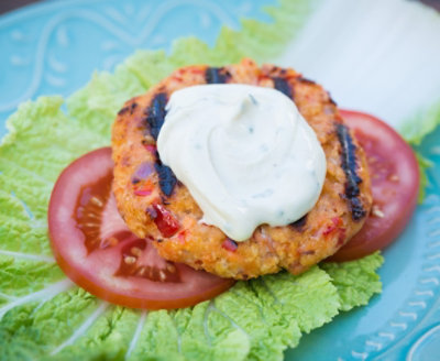 Crazy Good Grilled Salmon Burger