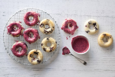 Gluten-Free Baked Blueberry Donuts 