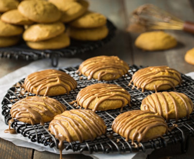 Maple Glazed Pumpkin Cookies