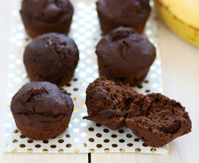 Mocha Cocoa Banana Mini Muffins