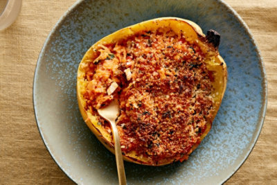 Greek Stuffed Spaghetti Squash with Herbed Breadcrumbs and Feta Safeway
