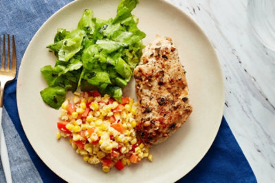 Oregano Chicken with Creamed Corn Safeway