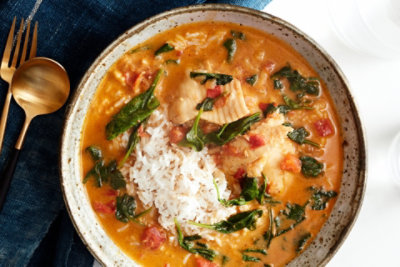 Thai Fish Curry with Kaffir Lime and Jasmine Rice