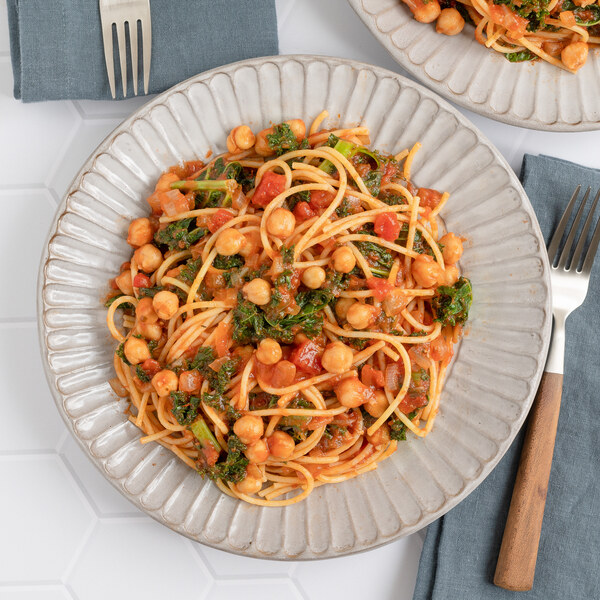 Spaghetti Marinara with Chickpeas & Kale