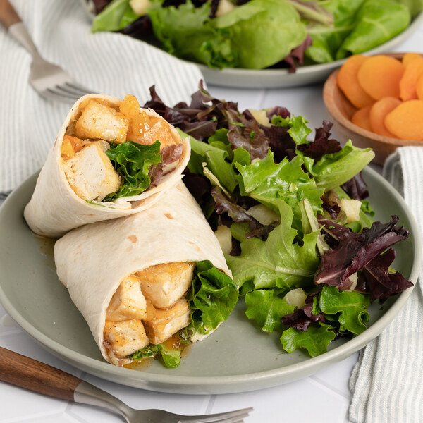Tofu Wrap with Curried Pineapple-Apricot Chutney & Mixed Greens