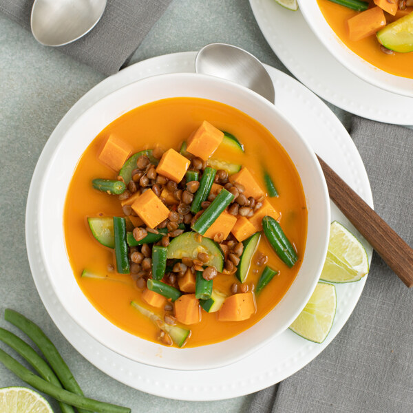 Thai Red Curry Lentil Stew with Sweet Potato, Zucchini & Green Beans